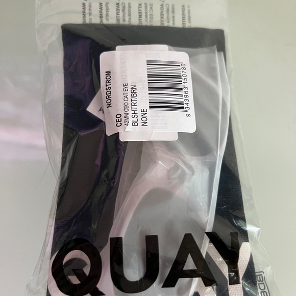 QUAY CEO CAT EYE Tortoise Square Sunglasses - Picture 8 of 8